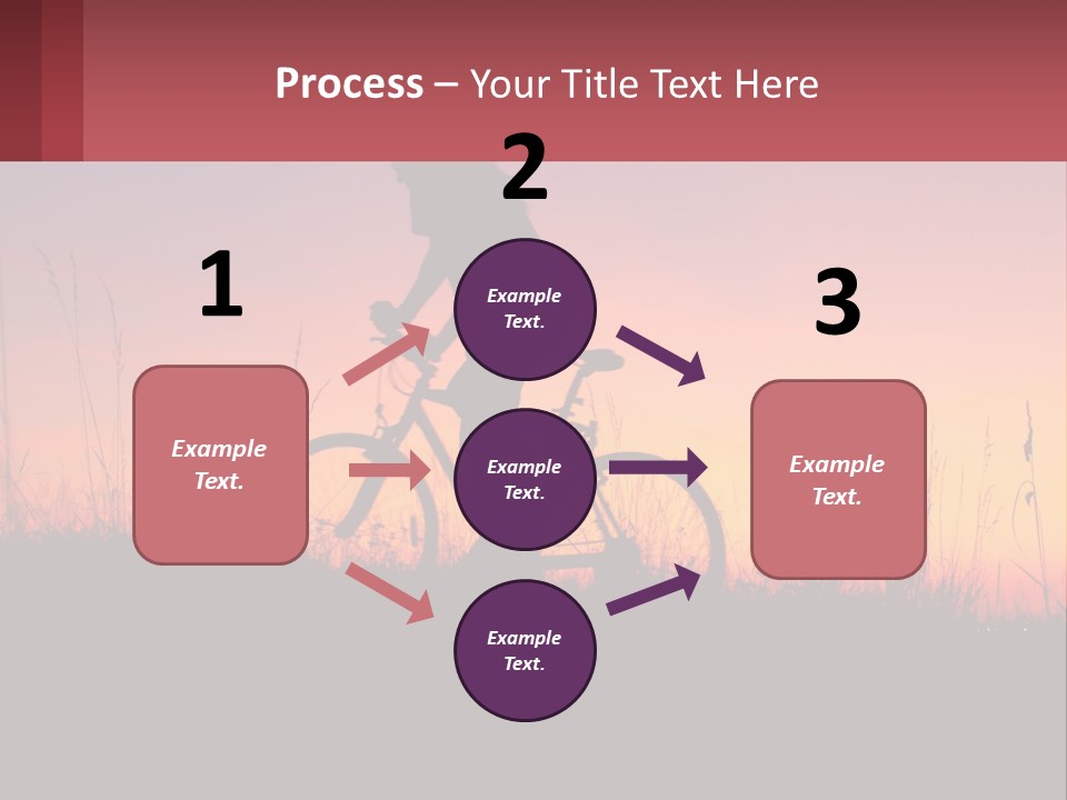 A Person Riding A Bike At Sunset Powerpoint Template PowerPoint Template