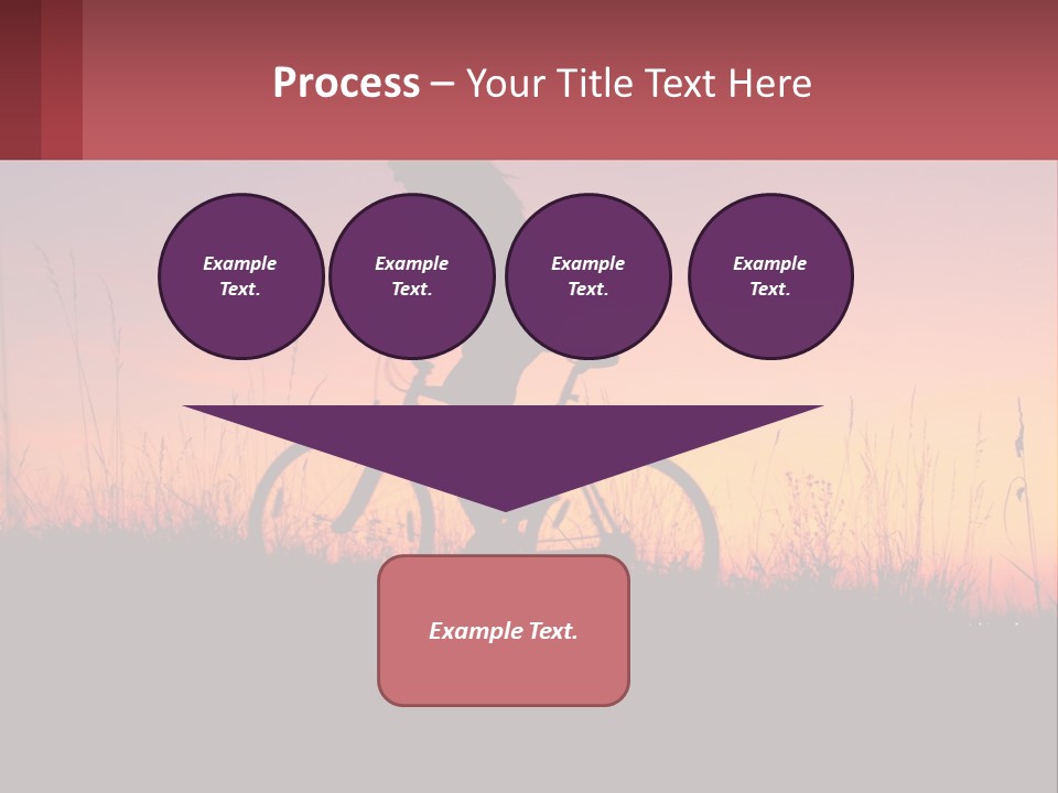 A Person Riding A Bike At Sunset Powerpoint Template PowerPoint Template