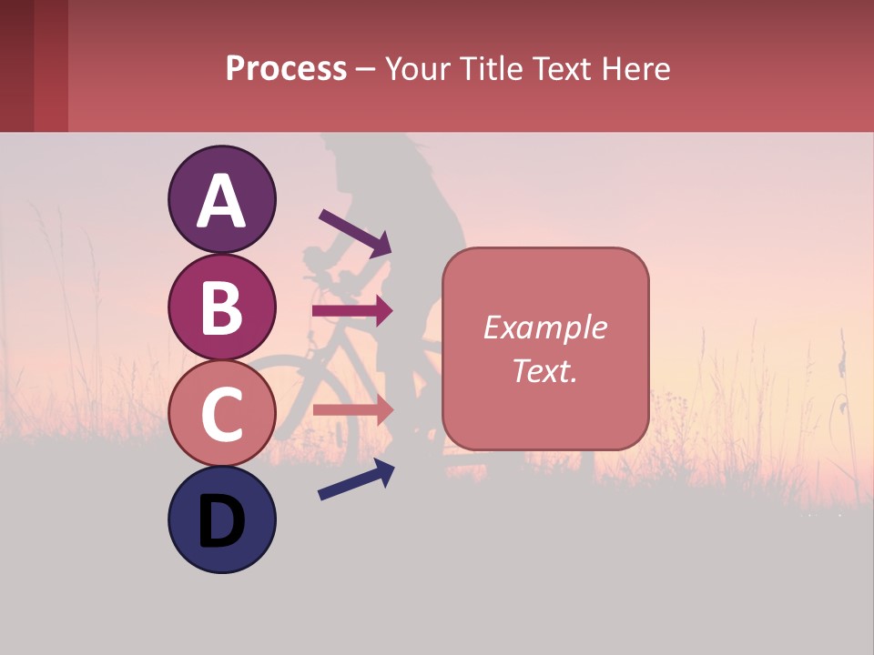 A Person Riding A Bike At Sunset Powerpoint Template PowerPoint Template