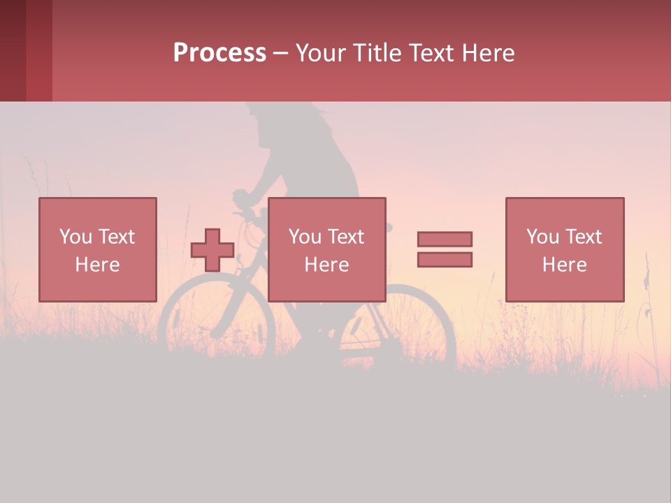 A Person Riding A Bike At Sunset Powerpoint Template PowerPoint Template
