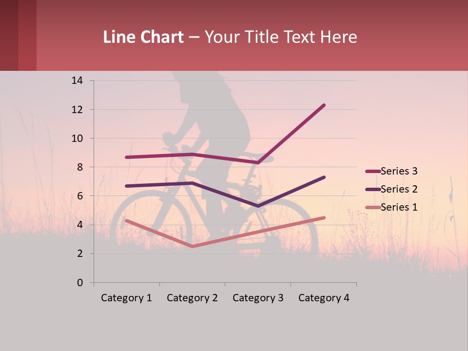 A Person Riding A Bike At Sunset Powerpoint Template PowerPoint Template