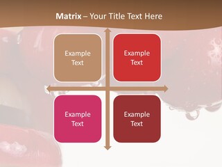 A Woman Biting Into Some Cherries With Her Mouth Open PowerPoint Template