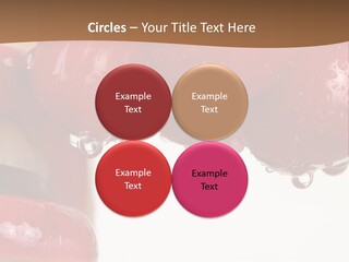 A Woman Biting Into Some Cherries With Her Mouth Open PowerPoint Template