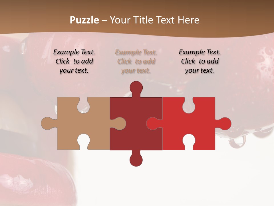 A Woman Biting Into Some Cherries With Her Mouth Open PowerPoint Template