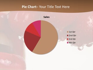 A Woman Biting Into Some Cherries With Her Mouth Open PowerPoint Template