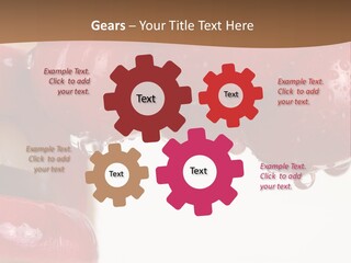 A Woman Biting Into Some Cherries With Her Mouth Open PowerPoint Template