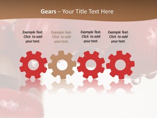 A Woman Biting Into Some Cherries With Her Mouth Open PowerPoint Template