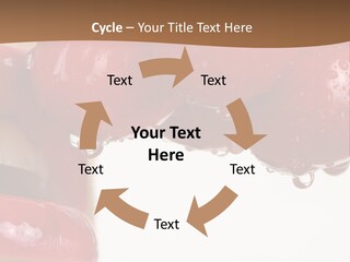 A Woman Biting Into Some Cherries With Her Mouth Open PowerPoint Template