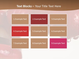 A Woman Biting Into Some Cherries With Her Mouth Open PowerPoint Template