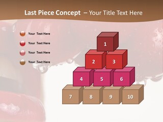 A Woman Biting Into Some Cherries With Her Mouth Open PowerPoint Template