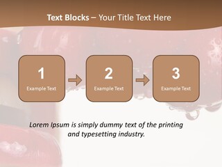 A Woman Biting Into Some Cherries With Her Mouth Open PowerPoint Template