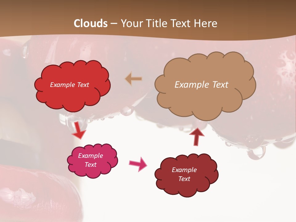 A Woman Biting Into Some Cherries With Her Mouth Open PowerPoint Template