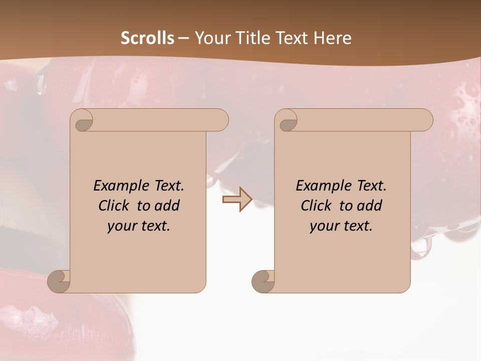 A Woman Biting Into Some Cherries With Her Mouth Open PowerPoint Template