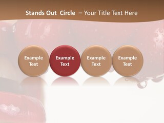 A Woman Biting Into Some Cherries With Her Mouth Open PowerPoint Template