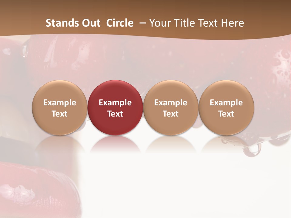 A Woman Biting Into Some Cherries With Her Mouth Open PowerPoint Template