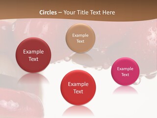 A Woman Biting Into Some Cherries With Her Mouth Open PowerPoint Template