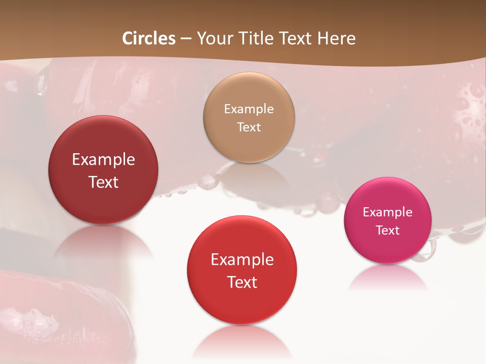 A Woman Biting Into Some Cherries With Her Mouth Open PowerPoint Template