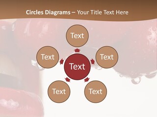 A Woman Biting Into Some Cherries With Her Mouth Open PowerPoint Template