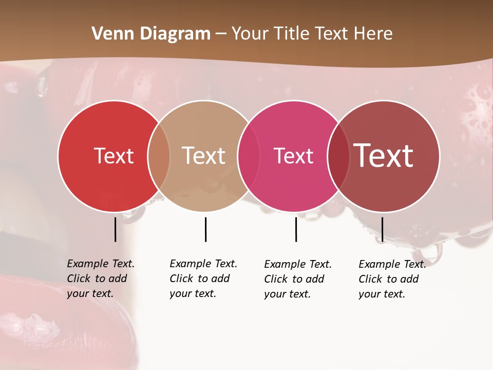 A Woman Biting Into Some Cherries With Her Mouth Open PowerPoint Template