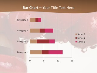 A Woman Biting Into Some Cherries With Her Mouth Open PowerPoint Template