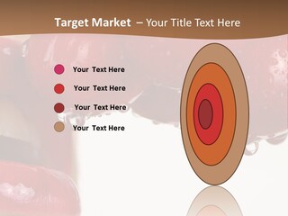 A Woman Biting Into Some Cherries With Her Mouth Open PowerPoint Template