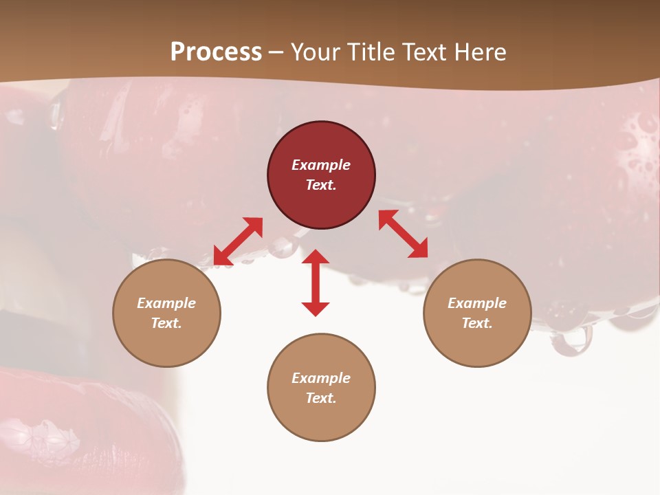 A Woman Biting Into Some Cherries With Her Mouth Open PowerPoint Template