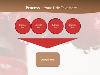 A Woman Biting Into Some Cherries With Her Mouth Open PowerPoint Template