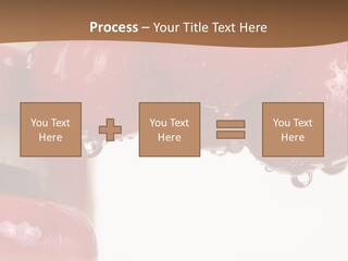 A Woman Biting Into Some Cherries With Her Mouth Open PowerPoint Template