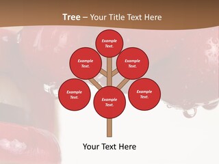 A Woman Biting Into Some Cherries With Her Mouth Open PowerPoint Template
