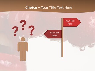 A Woman Biting Into Some Cherries With Her Mouth Open PowerPoint Template