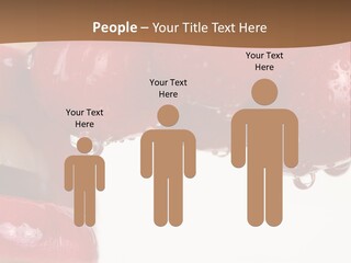 A Woman Biting Into Some Cherries With Her Mouth Open PowerPoint Template