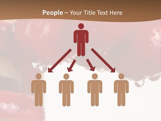 A Woman Biting Into Some Cherries With Her Mouth Open PowerPoint Template