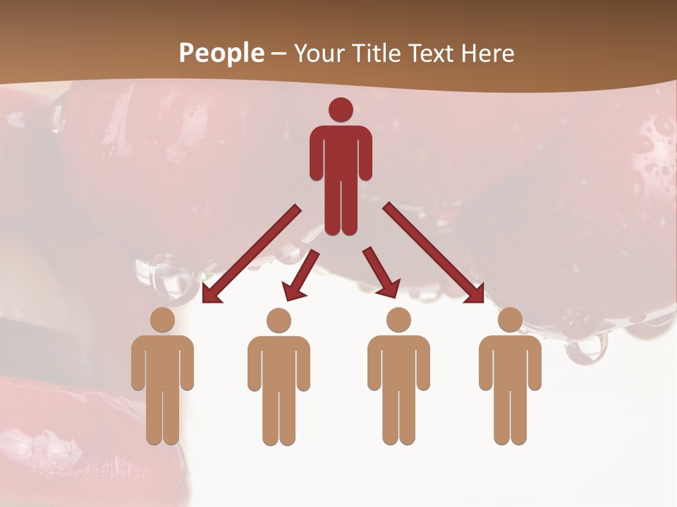 A Woman Biting Into Some Cherries With Her Mouth Open PowerPoint Template