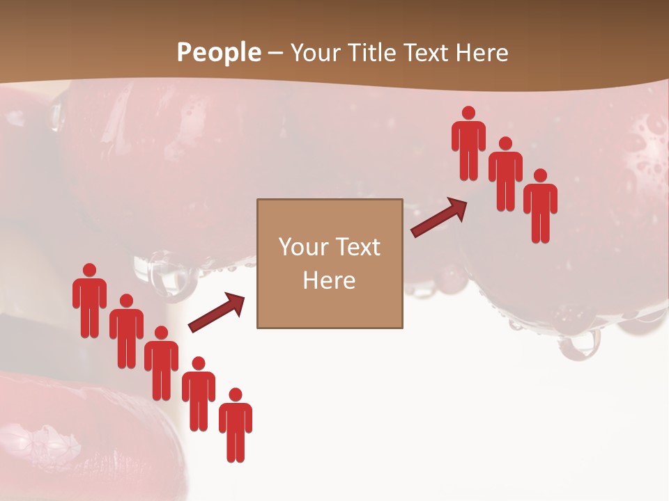 A Woman Biting Into Some Cherries With Her Mouth Open PowerPoint Template