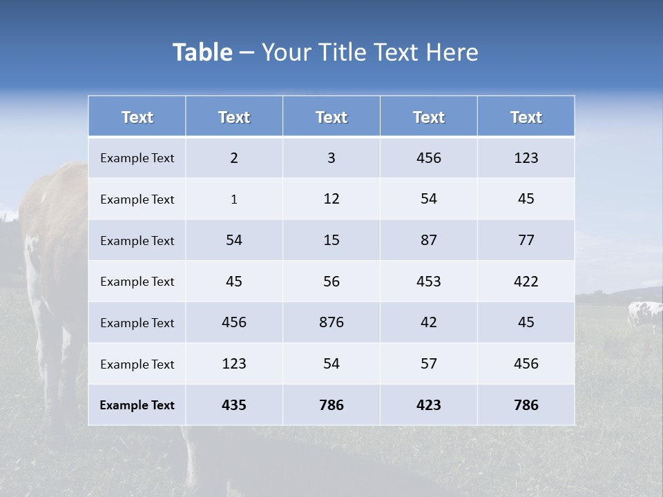 A Brown And White Cow Standing On Top Of A Lush Green Field PowerPoint Template