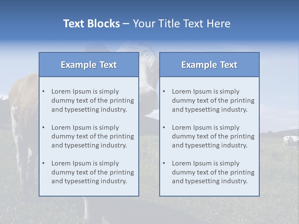 A Brown And White Cow Standing On Top Of A Lush Green Field PowerPoint Template
