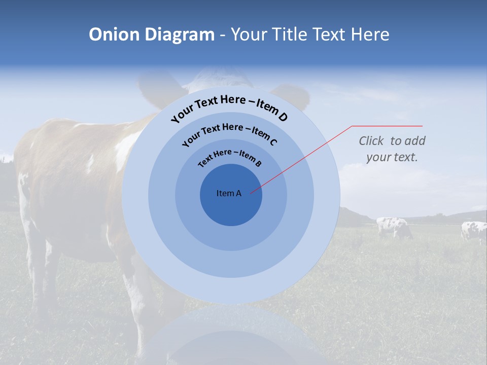 A Brown And White Cow Standing On Top Of A Lush Green Field PowerPoint Template
