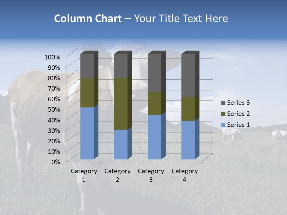 A Brown And White Cow Standing On Top Of A Lush Green Field PowerPoint Template