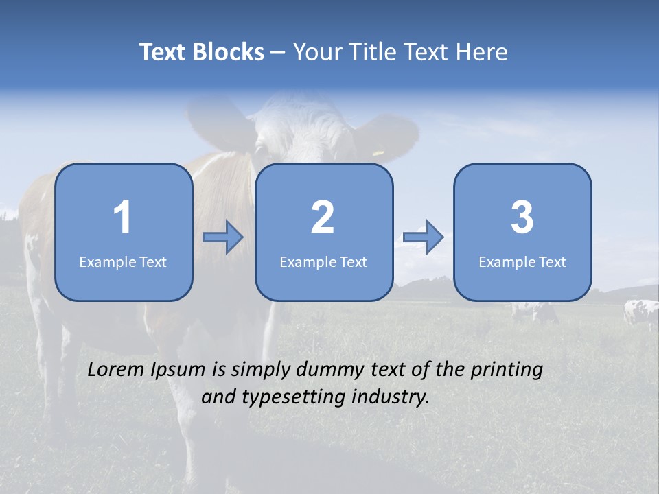A Brown And White Cow Standing On Top Of A Lush Green Field PowerPoint Template