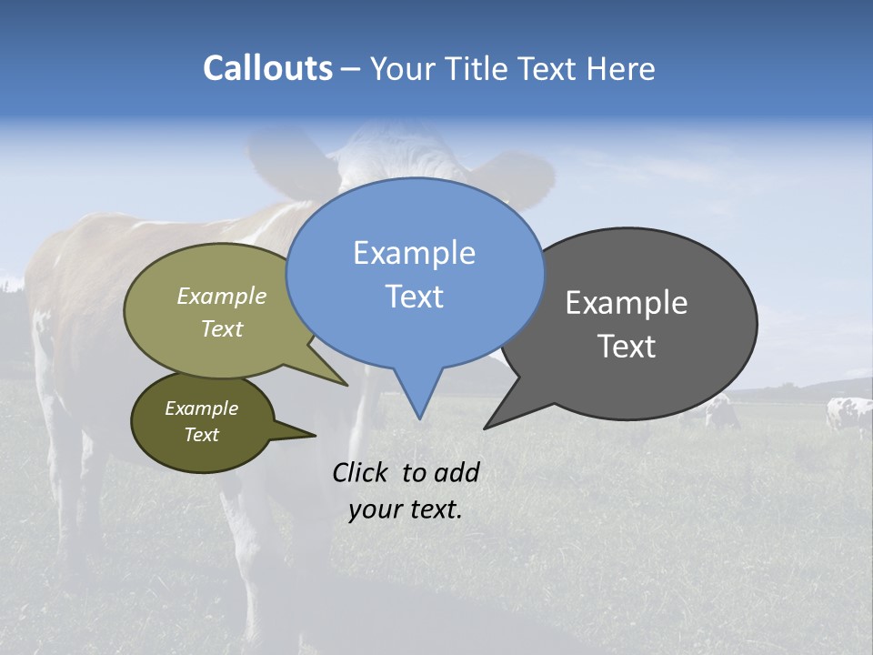 A Brown And White Cow Standing On Top Of A Lush Green Field PowerPoint Template