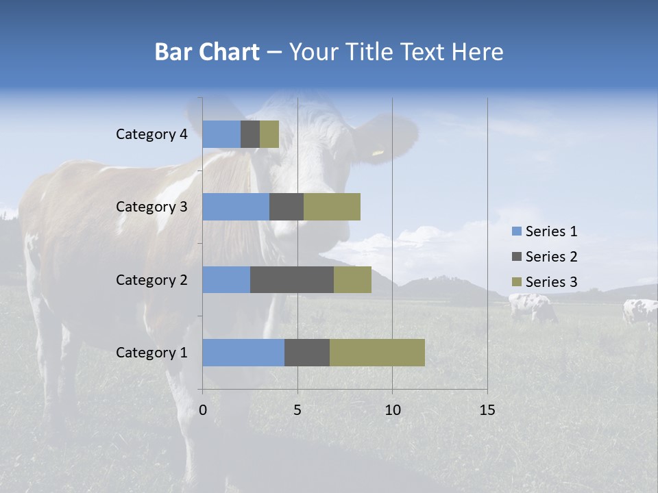 A Brown And White Cow Standing On Top Of A Lush Green Field PowerPoint Template