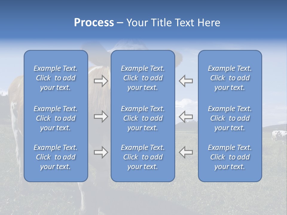 A Brown And White Cow Standing On Top Of A Lush Green Field PowerPoint Template