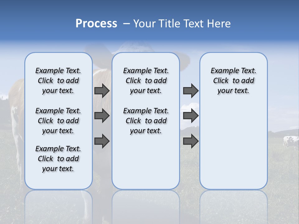 A Brown And White Cow Standing On Top Of A Lush Green Field PowerPoint Template