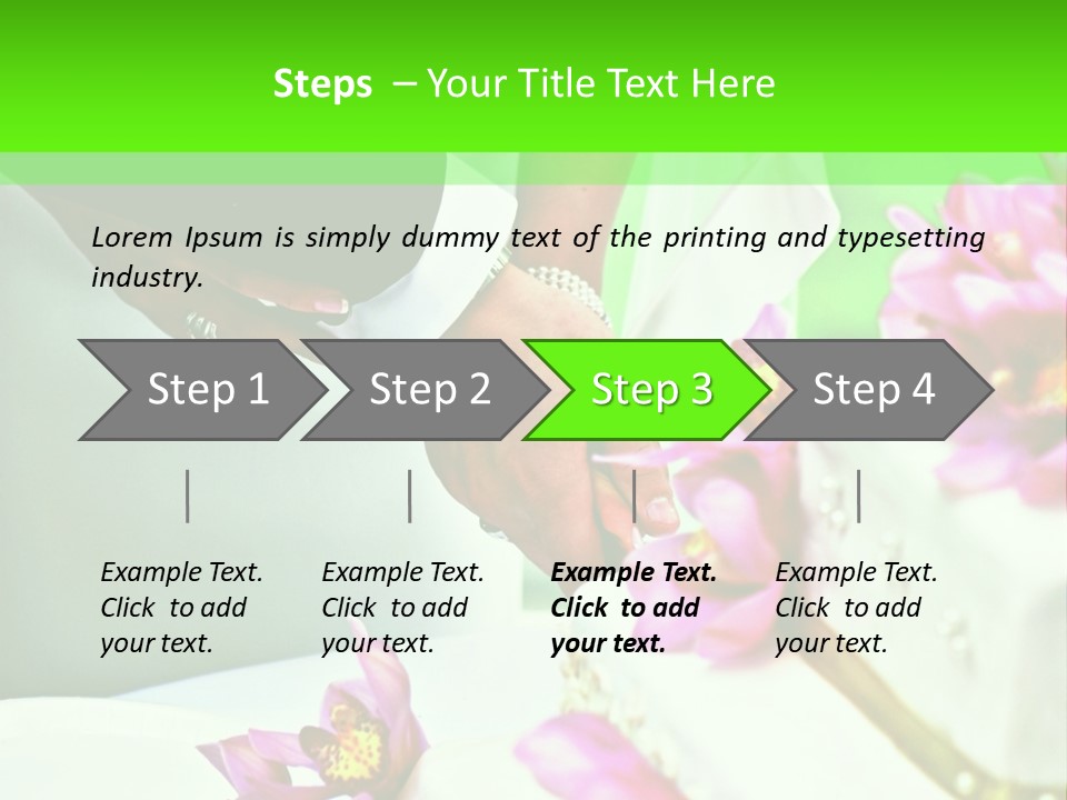 A Bride And Groom Cutting Their Wedding Cake PowerPoint Template