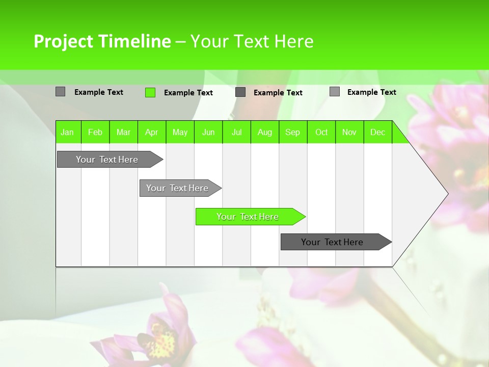 A Bride And Groom Cutting Their Wedding Cake PowerPoint Template
