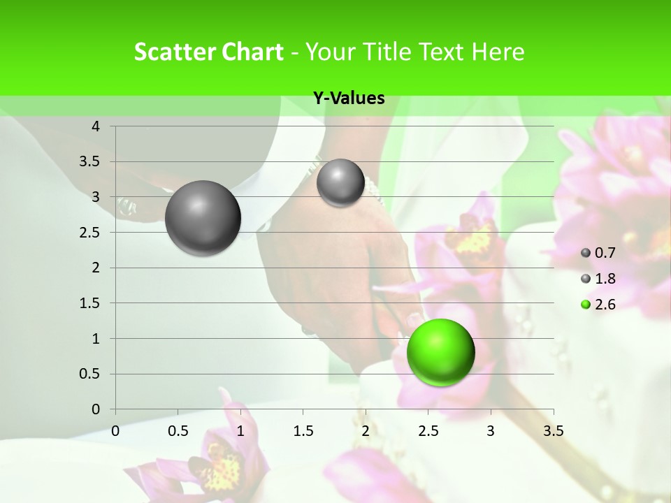 A Bride And Groom Cutting Their Wedding Cake PowerPoint Template