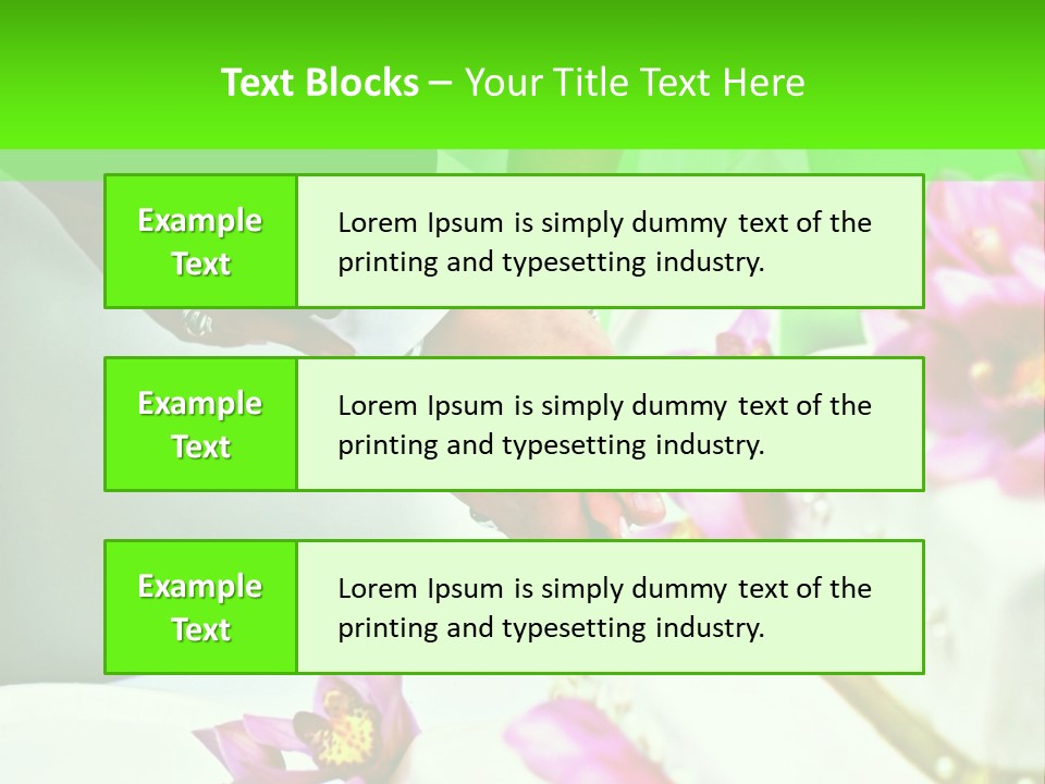 A Bride And Groom Cutting Their Wedding Cake PowerPoint Template