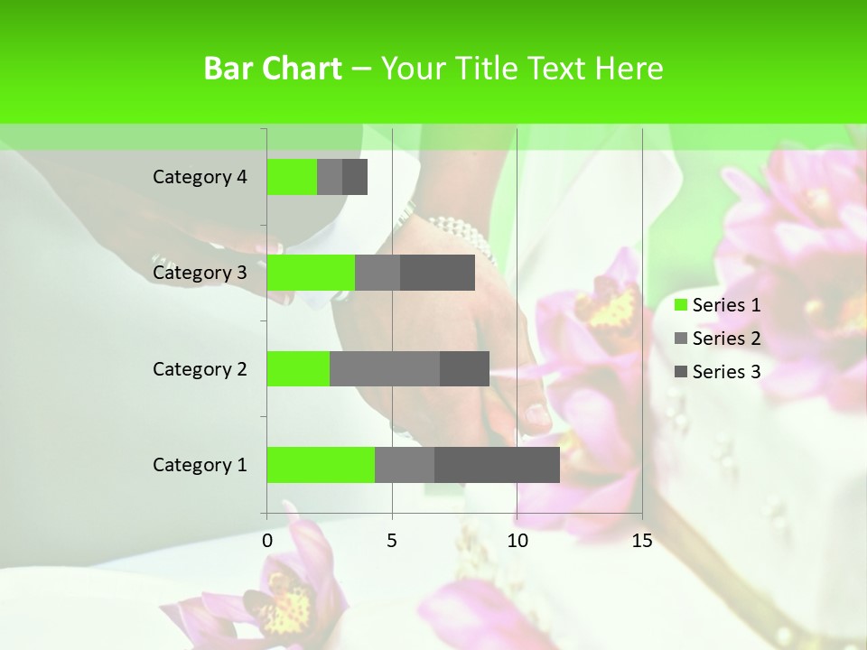 A Bride And Groom Cutting Their Wedding Cake PowerPoint Template