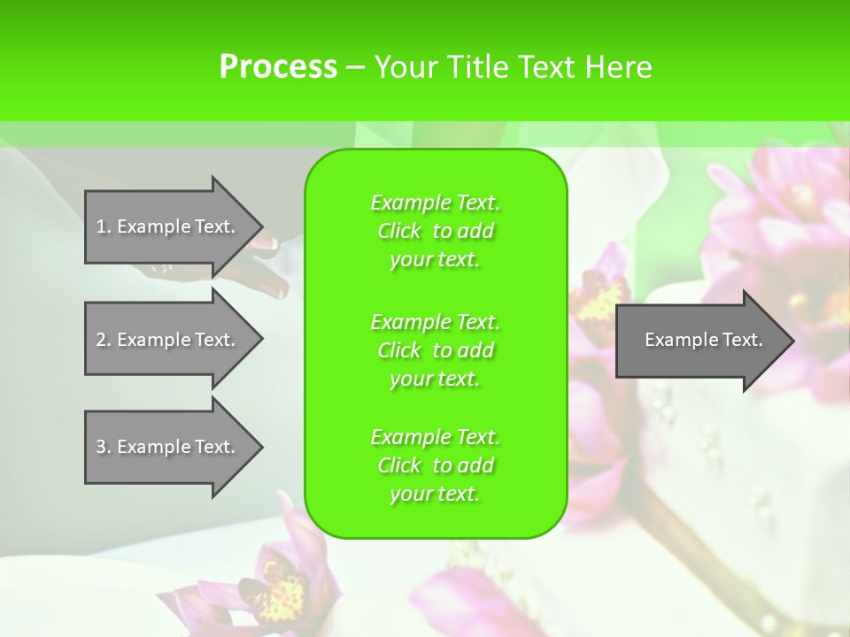 A Bride And Groom Cutting Their Wedding Cake PowerPoint Template