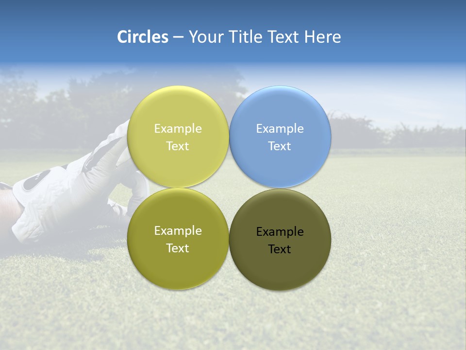 A Person Laying On The Ground With A Golf Ball PowerPoint Template